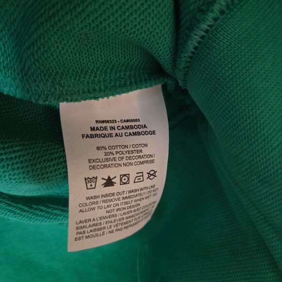 Nike Womens Green Crewneck Sweatshirt 3X Just Do It Logo Cotton Blend Made In Ca - Picture 6 of 7